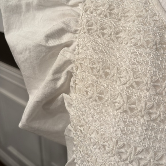 Women's White Ruffle Top - Picture 2 of 4